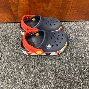 Disney Mickey Mouse CROCS Size 6 blue